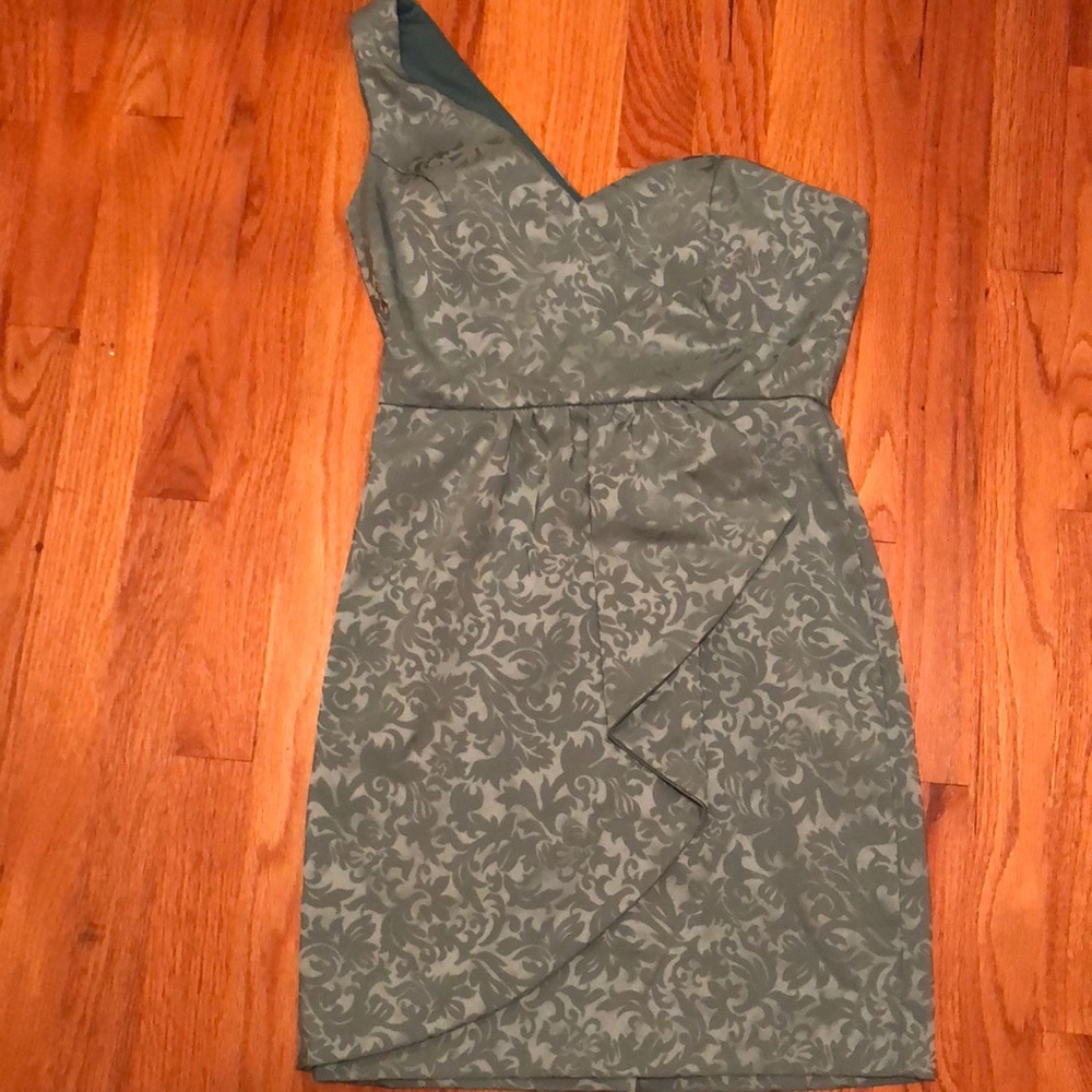 Teal one strap mini dress